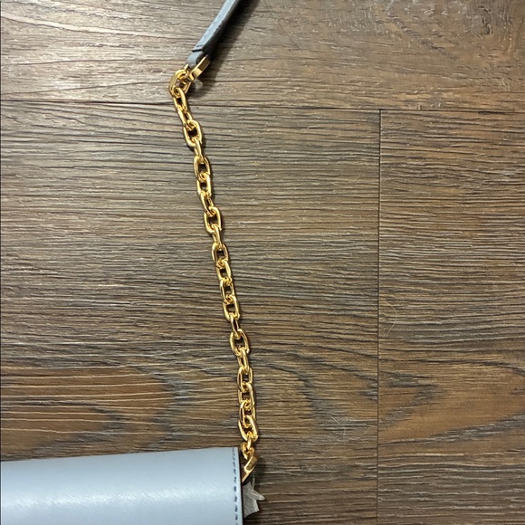 Michael Kors Blue and Brown Jet Set Travel clutch with strap. - Picture 2 of 9